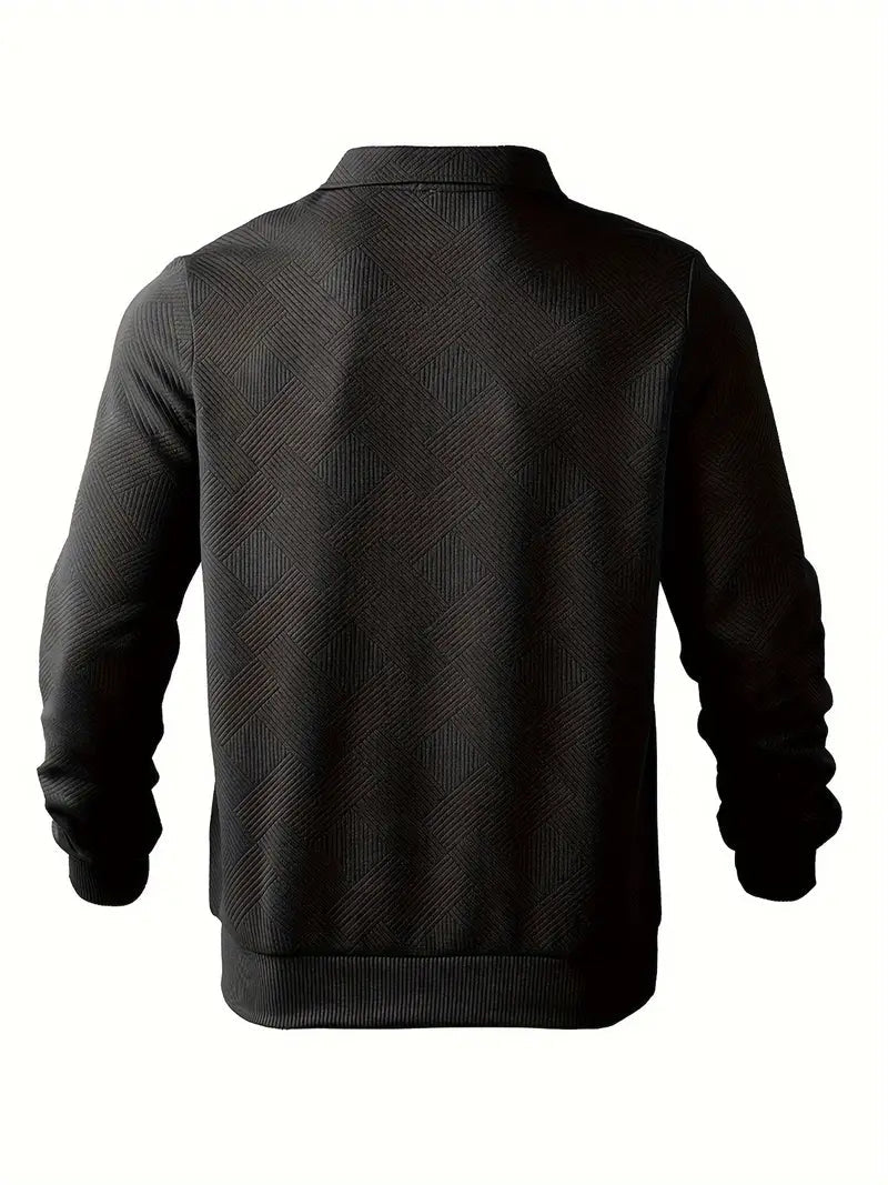 Vintage Zip-Up Hoodie met Geometrisch Design – Tijdloze Stijl & Comfort